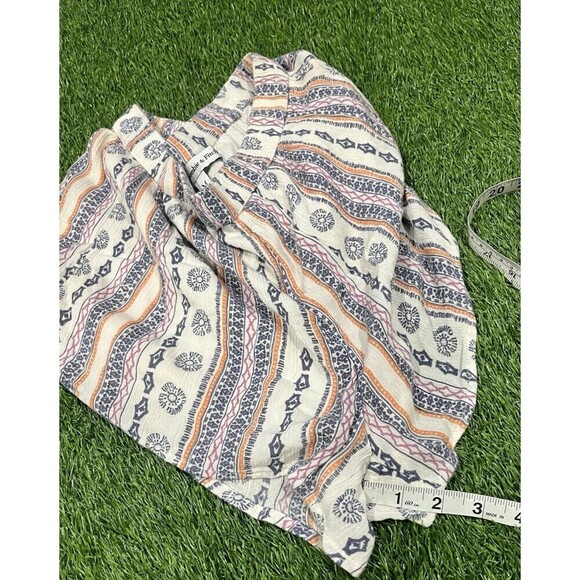 Abercrombie & Fitch Blue & White Boho Printed Soft Pull On Shorts Beachy Small - Picture 4 of 8